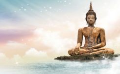 Meditation heals mind - buddha statue